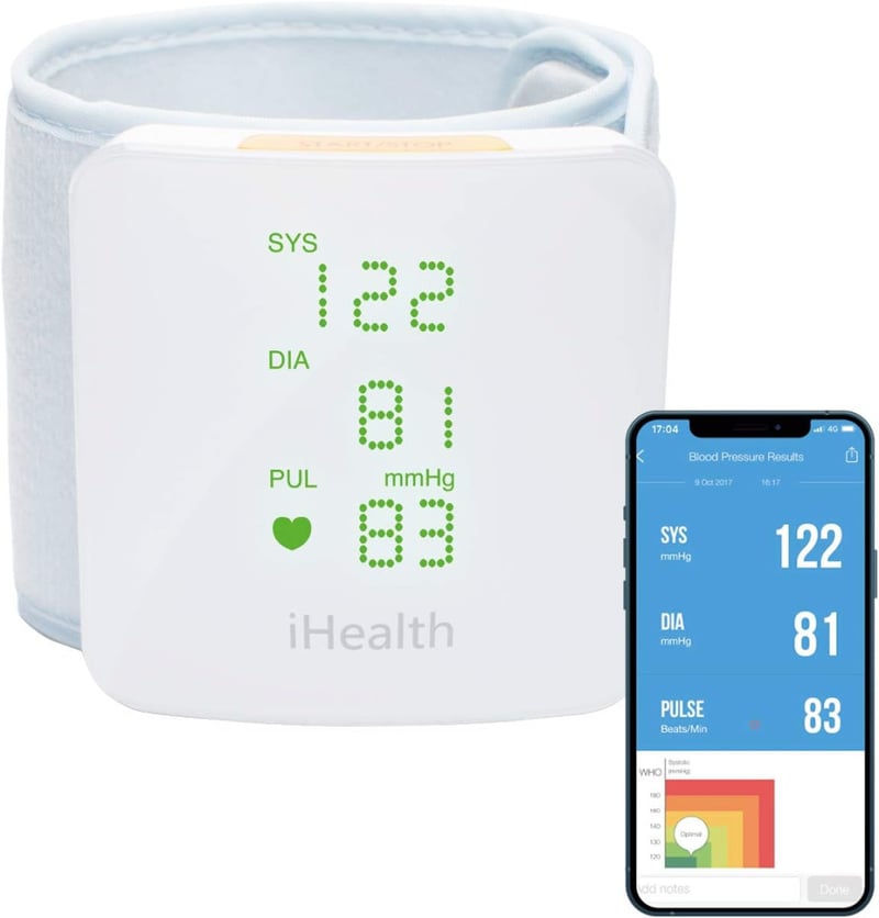 iHealth View Bluetooth vérnyomásmérő - LED kijelzős csuklós készülék pulzus és szívritmus méréssel