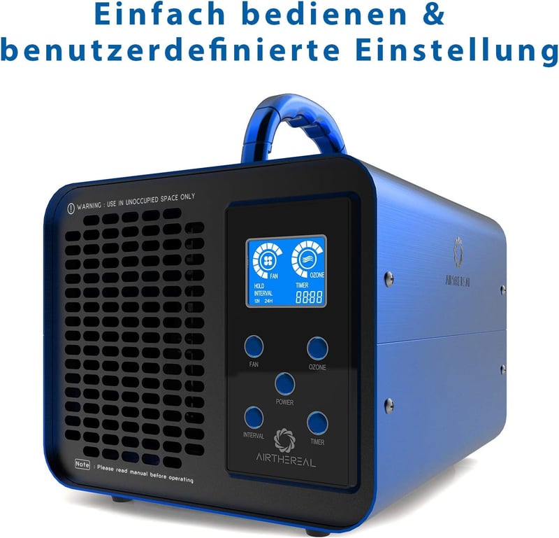 Airthereal 10000 mg/h digitális ózongenerátor, állítható szagtalanító készülék otthonra