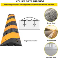 uyoyous Kábelhíd 2 Csatornával - 100 x 30 x 6 cm Tömlővédő Átjáró, Kültéri Kábelek Védelmére, Áthajtásbiztos Kábelcsatorna 6