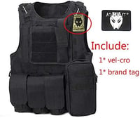 ATAIRSOFT Fekete Taktikai MOLLE Mellény Airsoft és Vadászathoz 2