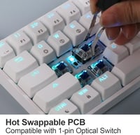 EPOMAKER GK61 61 gombos mechanikus billentyűzet RGB háttérvilágítással, vízálló IP68 4