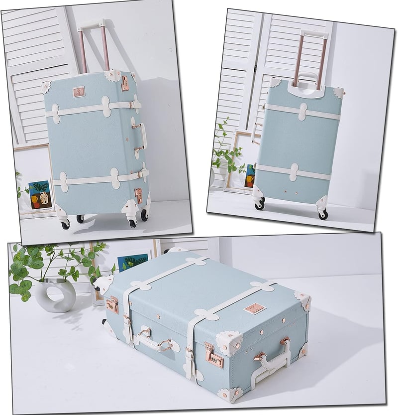 Unitravel Retro Bőrönd 72 cm - Kézzel Készített Vintage Gurulós Utazótáska 55L