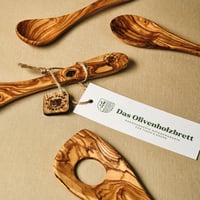 das Olivenholzbrett Olívafa Konyhai Lapát 30 cm - Természetes Fakanál Serpenyőhöz, Kézműves Főzőeszköz, Műanyagmentes Konyhai Kellék 6