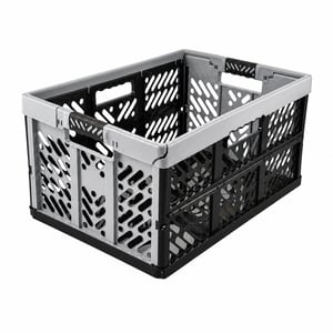 Skladací úložný box keeeper Ben, 2 ks, 54x37x28 cm, 45 l – poškodený, čiastočne funkčný: zlomené veko úložného boxu (stav: pozri 2. obrázok)