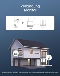 ANRAN 3K Kültéri WiFi Kamerarendszer - 8CH 10.5" Monitoros NVR 4db 5MP PTZ Kamerával, Automatikus Követés, Személy/Jármű/Állat Érzékelés, 2T 8