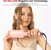PARWIN PRO BEAUTY Sellő Hullám Hajvasaló - 32 mm Dupla Henger, 4 Hőfokozat, Rózsaszín, Minden Hajtípushoz, Ionos Technológia 5