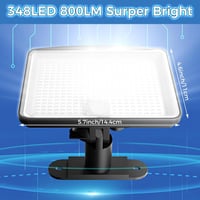 Peasur 348 LED-es Napelemes Kültéri Lámpa Mozgásérzékelővel - IP65 Vízálló, 3 Üzemmód, 5m Kábel, Hideg Fehér Fény, Falra Szerelhető 3