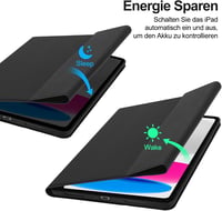 JADEMALL Bluetooth Billentyűzetes Tok iPad 10. Generációhoz (2022) - 10,9" Mágneses QWERTZ Védőtok, Leválasztható Billentyűzet, Fekete 6