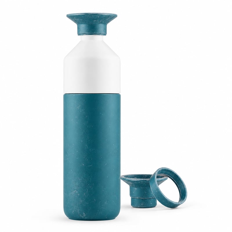 Termoska Dopper Insulated 580 ml, Green Lagoon – dvojstenná, nepriepustná, nehrdzavejúca oceľ — používaná (stav: pozri 2. obrázok)