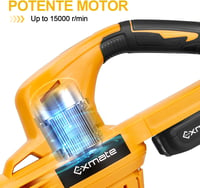 Exmate 20V Akkumulátoros Lombfúvó 130 MPH, 2.0 Ah Lítium Akkuval és Töltővel - Levél, Hó, Szennyeződés Eltávolításához Kertben, Teraszon (Sá - Laubbläser 2×Akku 3