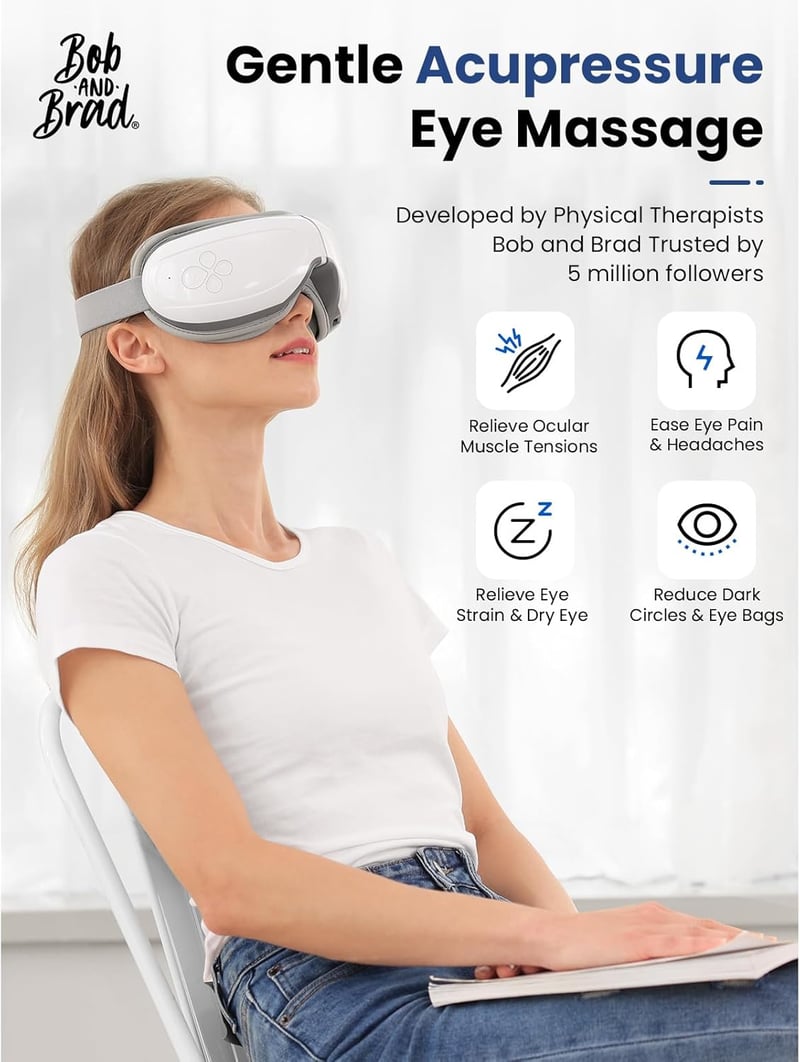 Bob and Brad EyeOasis 2 Szemmasszírozó: Melegítő, Zenélő, Kompressziós Szemmaszk