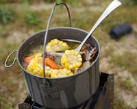 iBasingo Titán Kemping Edénykészlet - 3 db Fedeles Fazék (1,3L, 1,95L, 2,9L) Túrázóknak 8