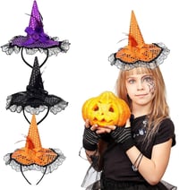 10 db Fekete Varázsló Kalap Gyerekeknek és Felnőtteknek - Halloween Boszorkány Jelmez Kiegészítő 1