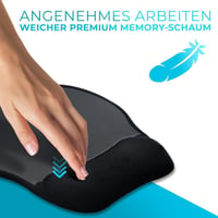 BIDOST Fekete Ergonomikus Egérpad Gélpárnás Csuklótámasszal 4