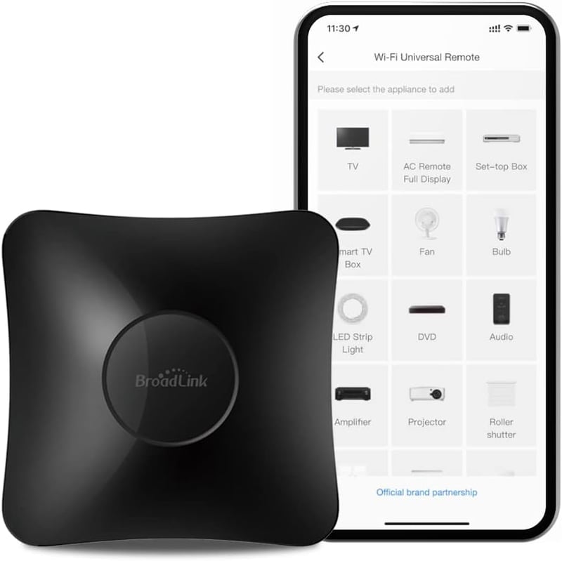 BroadLink RM4 Pro Univerzális Távirányító - 2.4GHz WiFi IR és RF Okosotthon Központ, Kompatibilis Alexa és Google Home Rendszerekkel, TV, Se