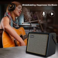 Coolmusic 30W Hordozható Gitárerősítő - Bluetooth Kapcsolat, Mikrofon Bemenet, Akkumulátoros, Fa Ház, Visszhang Effekt, Gitár és Billentyű K 3
