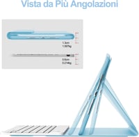 FOGARI iPad 9 Generációs Billentyűzetes Tok - Levehető Billentyűzet, Ceruza Tartó, 10.2" Védőtok iPad 9/8/7 és iPad Pro 10.5 Modellekhez 4