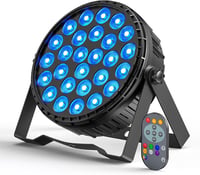 Ukfog 216W RGBW LED Par Reflektor - 27x8W DMX Diszkó Fény Távirányítóval - 6 Üzemmódú Színpadi Világítás DJ Partikra, Esküvőkre, Karácsonyi  - 1 PC 1
