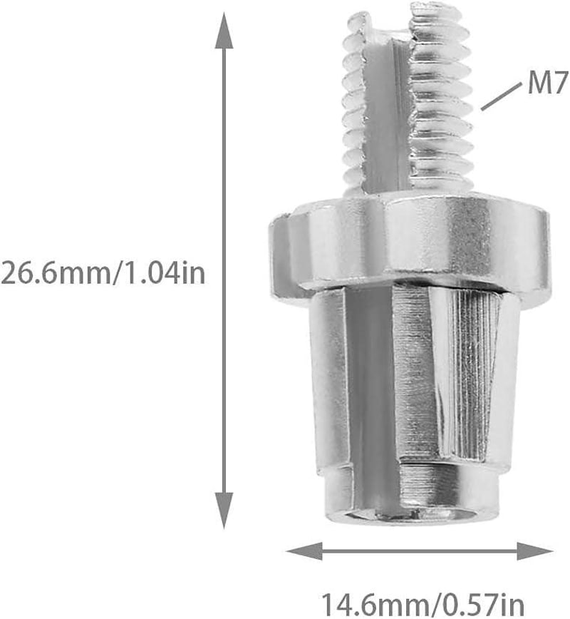 Ezüst M7 Kuplungbowden Állító Csavar Szett - 4 darabos