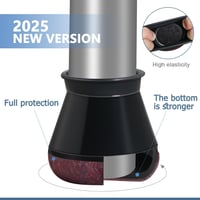 YOZON 40 db Szilikon Széklábvédő Sapka Filcbetéttel - Kerek Fekete Padlóvédő Bútorlábakhoz, Fa, Laminált és Csempe Padlóhoz (14-20 mm) 5