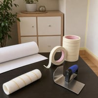 Set za renovaciju: valjak + 16x krep traka + folija za namještaj + kutna gletarica 1