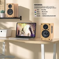 LONPOO LP-42X Bluetooth Polchangszóró HDMI ARC-val, 100W RMS, 4" Szénszálas Mélynyomó, Optikai/Koaxiális/USB/AUX Bemenet, Fejhallgató Kimene 7