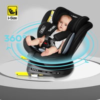 LETTAS 360° Forgatható I-Size Gyerekülés 40-150 cm, 0-36 kg, ISOFIX Rögzítéssel, ECE R129 Szabvány, 0-12 Éves Korig, 5-Pontos Biztonsági Öv, 4