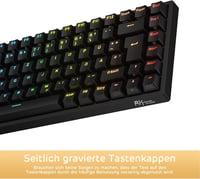 RK ROYAL KLUDGE RK84-DE 75% Kompakt Mechanikus Gamer Billentyűzet, Kék Kapcsolók, RGB Háttérvilágítás, Bluetooth/2.4GHz, Mac és Windows Komp 7
