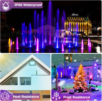 Tubiaz 20W RGB LED reflektor szett, távirányítós, vízálló, kültéri, 4 darabos 5