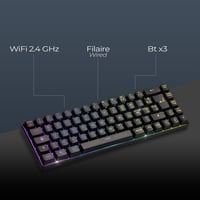 EMPIRE GAMING K508 Kompakt Vezeték Nélküli Gamer Billentyűzet - 2.4G/Type-C - PS4/PS5/PC/Mac - RGB Háttérvilágítás - 23 Anti-Ghosting Gomb 2