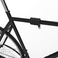 Antifurt bicicletă VOLO BAMBOO, acoperit cu silicon, cu 4 cifre, 13 mm x 100 cm, negru 3