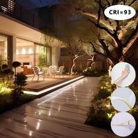 BENLUN 24V COB LED Szalag 20m, 3000K Meleg Fehér, IP65 Vízálló Szilikon, Kültéri-Beltéri Világítás, 11W/M, CRI93, Tápegységgel, Lakásdekorác 5