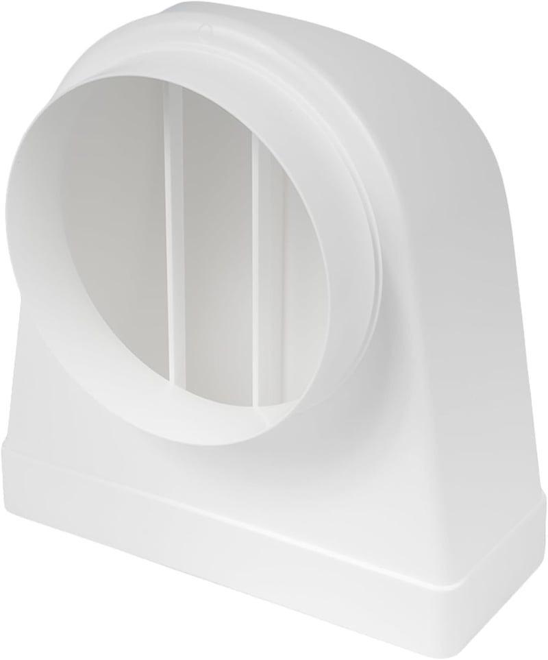 Vent Systems 90 fokos szögletes-kör alakú légcsatorna átalakító, 220x90 mm téglalap alakú csőről Ø150 mm kerek csőre, szellőztető rendszerek