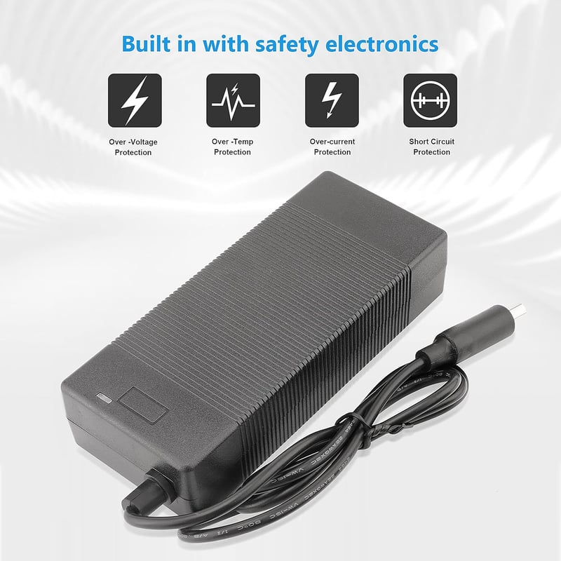 Yungeln 42V 2A Elektromos Roller Töltő - Xiaomi 1S M365 Pro, Ninebot ES1/ES2 Kompatibilis Adapter 5.5mm DC Csatlakozóval, 84W Gyorstöltő