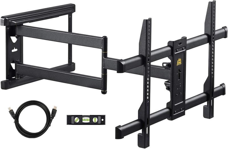 FORGING MOUNT TV Fali Tartó 37-75" Lapos/Ívelt TV-hez, 765 mm Hosszú Kar, 45 kg Teherbírás, Dönthető/Forgatható, VESA 600x400mm