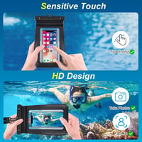 Razobws 9"-os vízálló telefontok, 2 db, iPhone és Samsung készülékekhez - Fehér+Kék 8