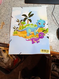 HERMA mapa za spremanje A3 s uzorkom dinosaura i elastičnom trakom za djecu, kartonska — nabori na proizvodu (stanje: vidi 2. sliku) 2