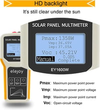 SolaMr 1600W Napelem Teszter MPPT Multiméteres LCD Kijelzővel 3