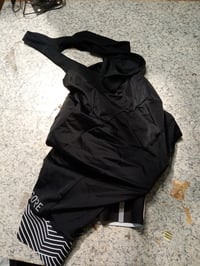 GORE WEAR C5 Opti muške biciklističke hlače s naramenicama i uloškom, crno-bijele, veličina L (EU), uski kroj, za toplo vrijeme, rabljene 2