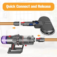 DrRobor Teleszkópos Hosszabbító Cső Dyson V12 Slim Porszívóhoz - 74 cm Alumínium Toldat, Narancssárga Kiegészítő Alkatrész 4