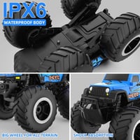 ACAMMZAR Kétéltű Távirányítós Autó Akksis- 2.4GHz 4WD 360° Forgás, Vízálló Monster Truck, 2 Akkumulátorral, Terepjáró RC Jármű  5