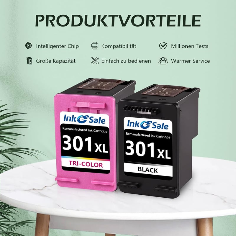 HP 301XL kompatibilis tintapatron szett, fekete és színes, Envy és DeskJet nyomtatókhoz
