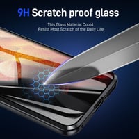 Samsung Galaxy S21 5G mágneses tok - 360°-os védelem, edzett üveg, alumínium keret (fekete) 4