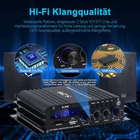 Sikkeby S-299 4.1 Bluetooth HiFi Erősítő, 40Wx4+50W RMS, 800W Max Teljesítmény, Passzív Mélynyomó Kimenet, USB/SD/AUX Csatlakozás, Otthoni H 6