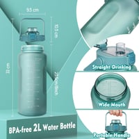 AOHAN 2 literes BPA-mentes sportkulacs szívószállal - kék-narancssárga 2