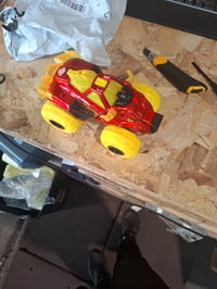 Dickie Toys Flaming Fire Monster Truck 25 cm – s funkciou pary, svetlom a zvukom, gumenými kolesami, od 3 rokov, rozbalený tovar z outletu 2