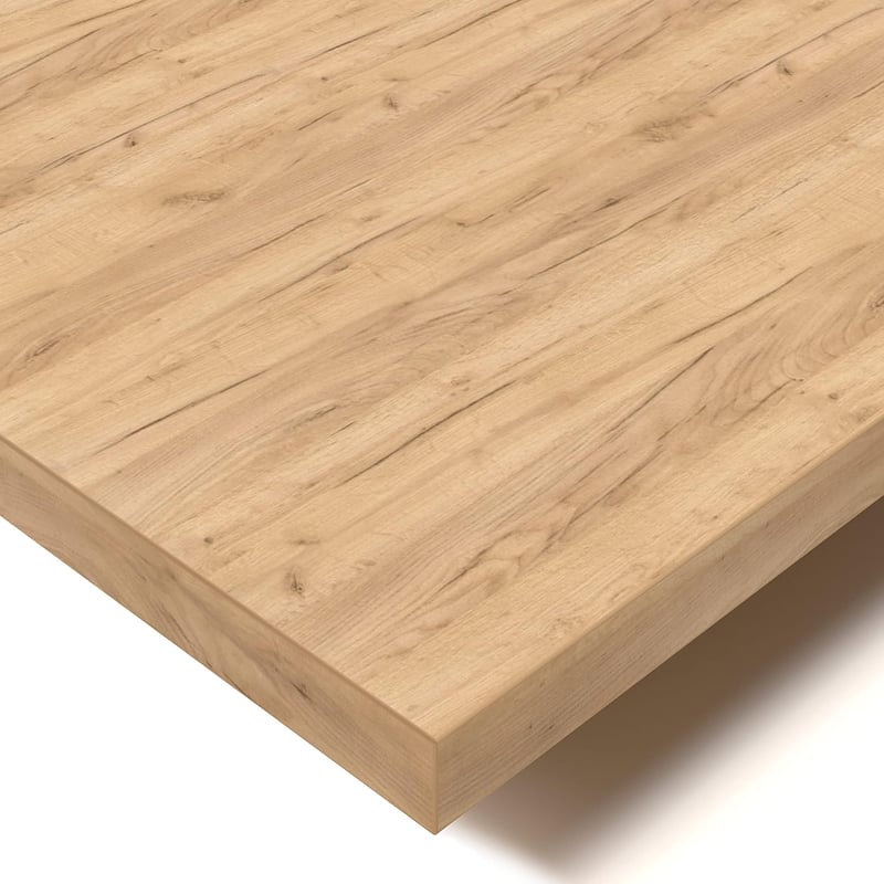POKAR Asztallap 160x80 cm - Tömör Íróasztal és Étkezőasztal Lap Golden Craft Tölgy Színben, Könnyű Bútorlapból