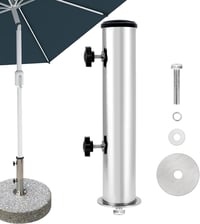 Univerzális Napernyőtalp Adapter Készlet 3 Szűkítőgyűrűvel (48/38/32 mm) - Gránit, Vas és Cement Talphoz Kompatibilis Napernyőtartó Hüv 1