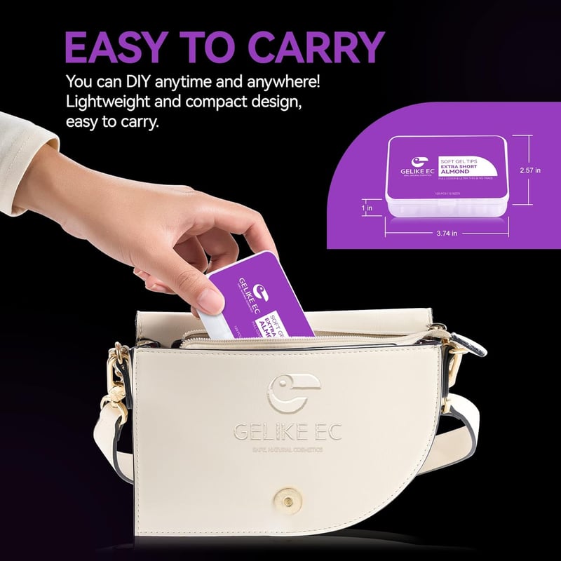 Gelike Extra Rövid Mandula Műköröm Tippek - 120db, 12 Méret, Szalonminőség