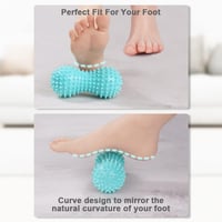 URAQT 3 db-os tüskés masszázslabda szett - Talp, kéz és nyak fájdalomcsillapításra - 3 Pack - Light Blue + Purple + Yellow 5